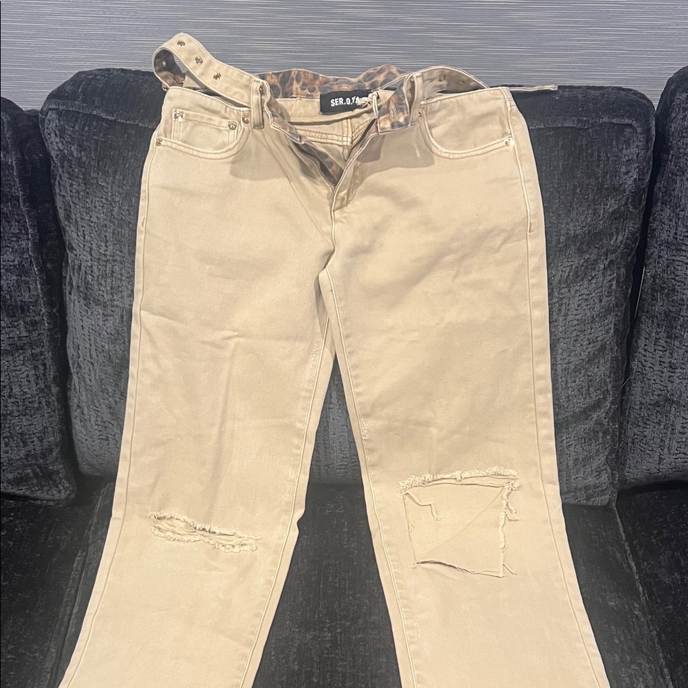 SRE Women's Straight Leg Jeans - Beige